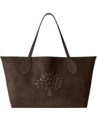 Mulberry - Oversized Suede Tree Tote Chocolate - Lyst