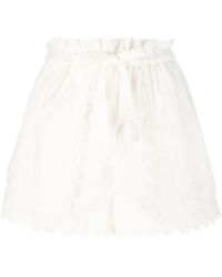 Ulla Johnson - Korte Broeken ,Katoen Linnen Katoen Casual Shorts - Lyst
