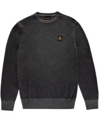 Refrigiwear - Truien & Vesten ,Grijs ,Wol Rondgebreide Trui - Lyst