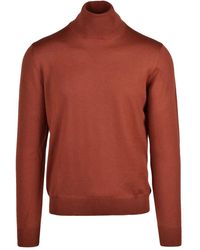 Gran Sasso - Truien & Vesten ,Oranje ,Wol Ciclista Turtleneck - Lyst