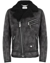 Philipp Plein - Jassen ,Zwart ,Polyester Eco Shearling Jacket - Lyst