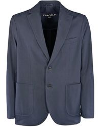 Circolo 1901 - Jassen ,Blauw ,Katoen Stretch Blazer - Lyst