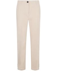 Peserico - Broeken ,Katoen Cropped Broek - Lyst