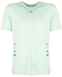 Fila - Tops ,Groen ,Polyester Klassiek Ronde Hals T-Shirt - Lyst