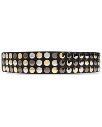IRO - Accessoires ,Zwart ,Leer Leren Riem Met Studs - Lyst