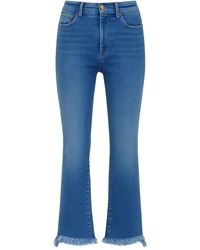 Liviana Conti - Ausgestellte Denim Jeans Mit Fransensaum - Lyst