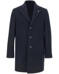 Manuel Ritz - Jassen ,Blauw ,Wol Wollen Mix Jas - Lyst