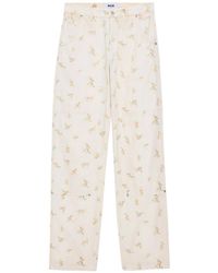 MSGM - Jeans ,Wit ,Straight Jeans - Lyst
