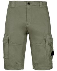 C.P. Company - Stretch-sateen-cargo-shorts mit lens-detail - Lyst