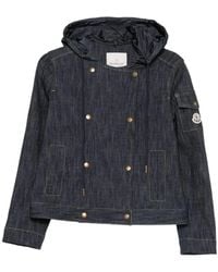 Moncler Tencin Denim Jacket in Black | Lyst