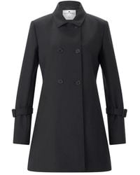Courreges - Jassen ,Zwart ,Wol Double-Breasted Coat - Lyst