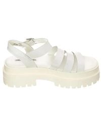 Windsor Smith - Weiße Leder Flache Sandalen - Lyst