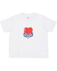 Obey - Tops ,Wit ,Katoen Liefde Tee Wit Korte Mouw T-Shirt - Lyst
