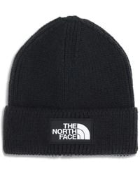 The North Face - Gebreide Beanie Muts Met Logopatch - Lyst