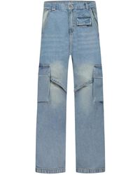 flâneur - Jeans ,Blauw ,Denim Cargo Broek Lichtblauw Denim - Lyst