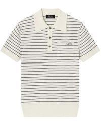 A.P.C. - Tops ,Katoen Polo Aline - Lyst