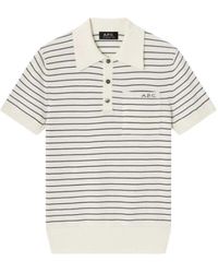 A.P.C. - Tops ,Katoen Polo Aline - Lyst