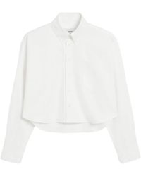 Ami Paris - Witte Button-Down Shirt Met Borstzak - Lyst
