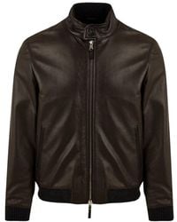 The Jack Leathers - Jassen ,Bruin ,Leer East Village Jas Met Hertenprint - Lyst