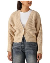 Nukus - Zandkleurige Cardigan Voor Vrouwen - Lyst