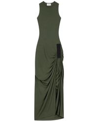 Coperni - Kleedjes ,Groen ,Polyester Taped Suspended Dress - Lyst