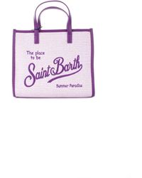 Saint Barth - Lila schultertasche mit logo - Lyst