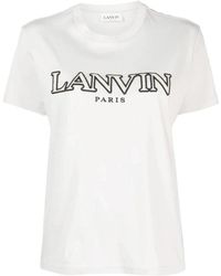 Lanvin - Besticktes Logo T-Shirt - Regular Fit - Lyst