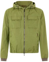 Moorer - Jassen ,Groen ,Lichtgewicht Jas Met Capuchon - Lyst