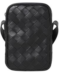 Bottega Veneta - Geflochtener Leder-Handyhalter Mit Reißverschluss - Lyst