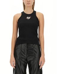 MSGM - Top De Algodón Sin Mangas, Mujer, Talla - Lyst