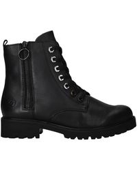Remonte - Schwarze Leder Schnürstiefel - Lyst
