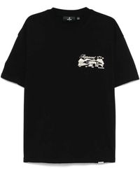 Represent - Zwart Logo Print Crew Neck T-Shirt - Lyst