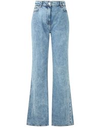 Moschino - Denim Bell Bottom Broek - Lyst