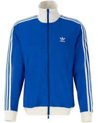 adidas - Fitness ,Blauw ,Katoen Klassieke Gerecyclede Jas - Lyst