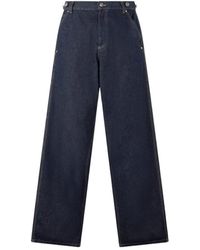 Roberto Cavalli - Jeans ,Blauw ,Denim Donkere Wassing Wijde Pijp Denim Jeans - Lyst