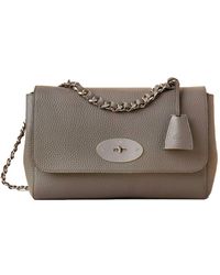Mulberry - Medium lily charcoal leder tasche - Lyst