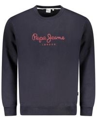 Pepe Jeans - Blauer Baumwoll-Rundhalspullover - Lyst
