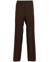 Gucci - Broeken ,Bruin ,Katoen Stripe Detail Katoenen Broek - Lyst