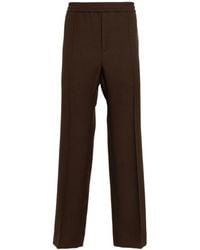Gucci - Broeken ,Bruin ,Katoen Stripe Detail Katoenen Broek - Lyst
