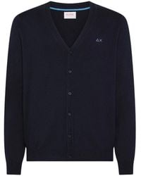 Sun 68 - Blauwe Wol Katoen Vest Trui - Lyst