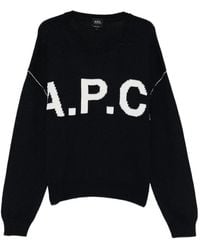 A.P.C. - Logo-Lettering Sweater - Lyst