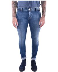 Dondup - Skinny Fit Lage Taille Blauwe Jeans - Lyst