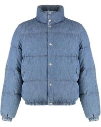 Dolce & Gabbana - Cotton Denim Padded Jacket - Lyst