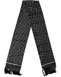 Dolce & Gabbana - Silk Dotted Print Foulard 140Cm X 15Cm Scarf - Lyst