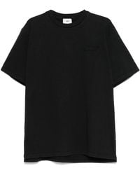 Autry - Tops ,Zwart ,Katoen Zwart Crew Neck Logo Patch T-Shirt - Lyst
