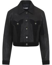 Versace - Leather Slim Blouson - Lyst
