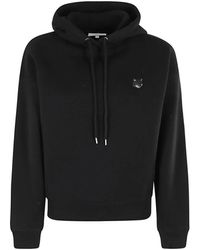 Maison Kitsuné - Sudadera Con Capucha Y Parche De Cabeza De Zorro, Mujer, Talla - Lyst