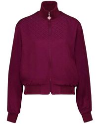 CASABLANCA - Jassen ,Rood ,Polyester Monogram Track Jacket - Lyst