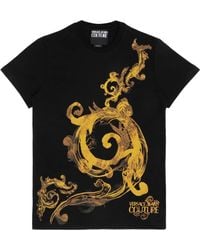 Versace - Abstraktes multicolor-logo-t-shirt - Lyst