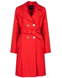 Pinko - Jassen ,Rood ,Elegante Tandil Jas - Lyst